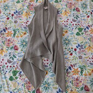 CABLE Melbourne 100% Merino Wool Open Cardigan Vest S-M